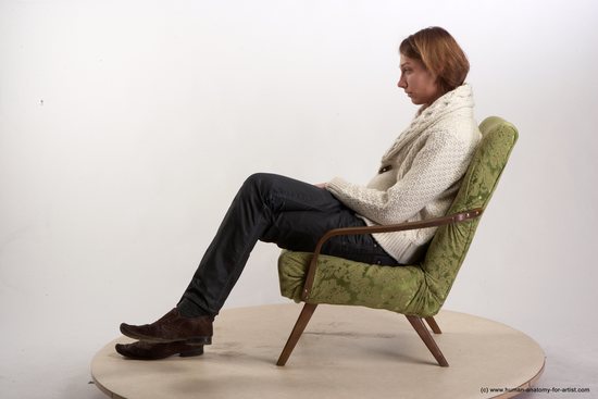 Casual Man White Sitting poses - simple Underweight Medium Brown Sitting poses - ALL Academic