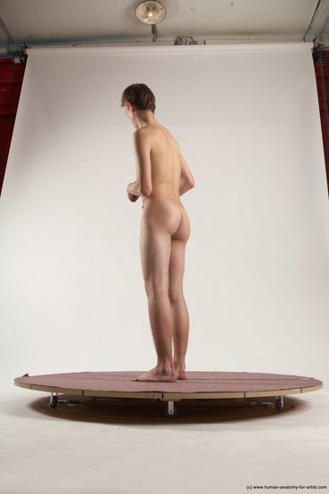 Nude Man White Standing poses - ALL Athletic Short Brown Standing poses - simple Multi angles poses Realistic