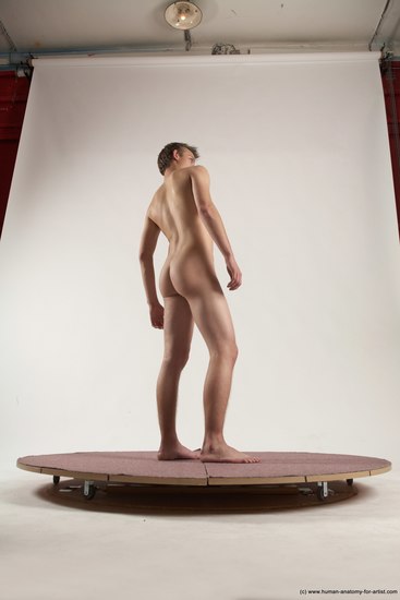 Nude Man White Standing poses - ALL Athletic Short Brown Standing poses - simple Multi angles poses Realistic