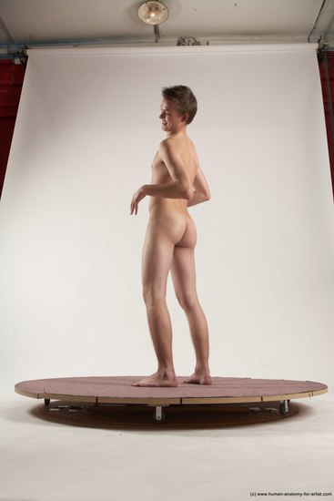 Nude Man White Standing poses - ALL Athletic Short Brown Standing poses - simple Multi angles poses Realistic