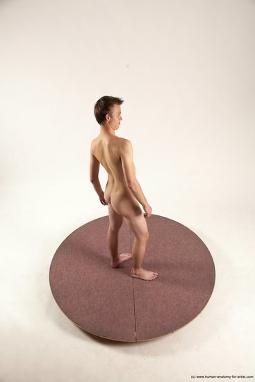 Nude Man White Standing poses - ALL Athletic Short Brown Standing poses - simple Multi angles poses Realistic