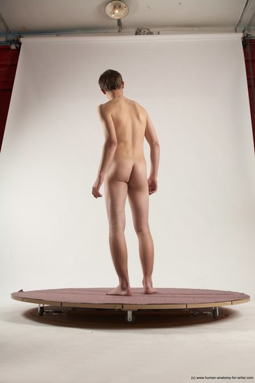 Nude Man White Standing poses - ALL Athletic Short Brown Standing poses - simple Multi angles poses Realistic