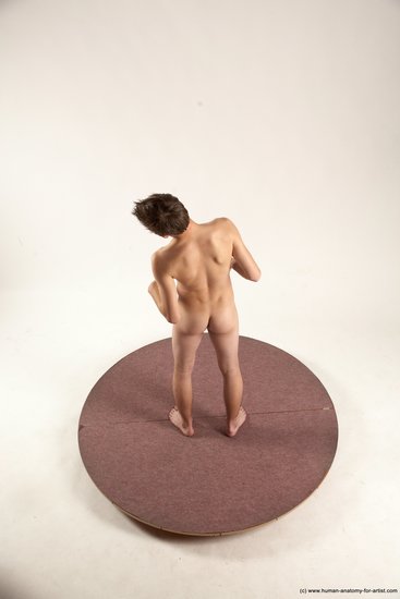 Nude Man White Standing poses - ALL Athletic Short Brown Standing poses - simple Multi angles poses Realistic