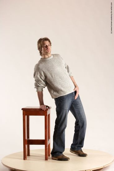 Casual Man White Standing poses - ALL Slim Short Brown Standing poses - simple Multi angles poses Academic