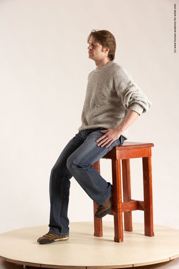 Casual Man White Laying poses - ALL Slim Short Brown Multi angles poses Academic