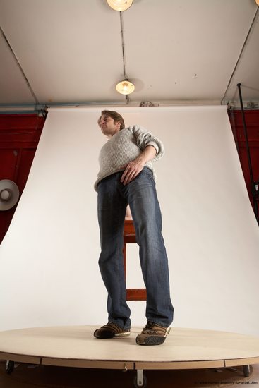 Casual Man White Standing poses - ALL Slim Short Brown Standing poses - simple Multi angles poses Academic