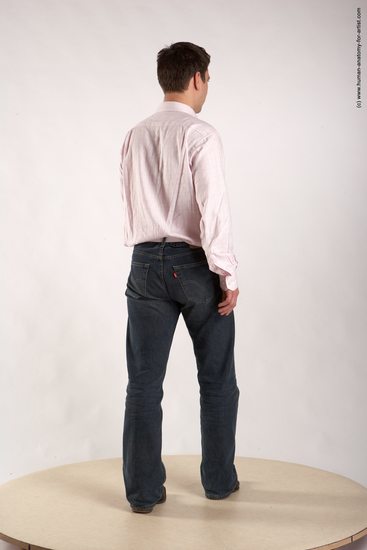 Casual Man White Standing poses - ALL Average Short Brown Standing poses - simple Academic