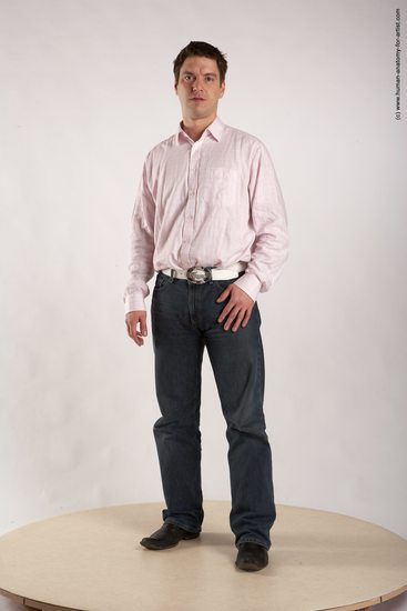 Casual Man White Standing poses - ALL Average Short Brown Standing poses - simple Academic