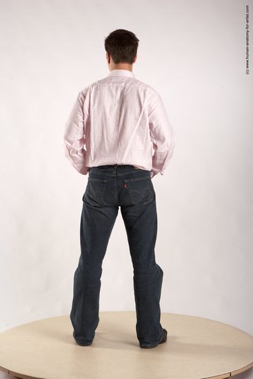 Casual Man White Standing poses - ALL Average Short Brown Standing poses - simple Academic