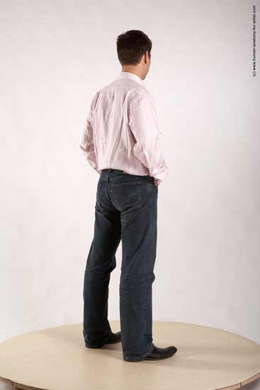 Casual Man White Standing poses - ALL Average Short Brown Standing poses - simple Academic