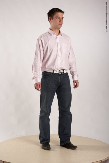 Casual Man White Standing poses - ALL Average Short Brown Standing poses - simple Academic