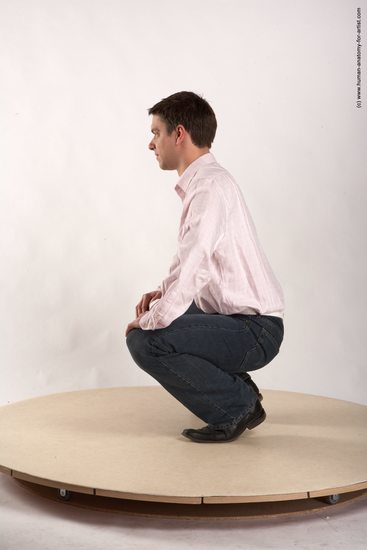 Casual Man White Standing poses - ALL Average Short Brown Standing poses - knee-bend Academic