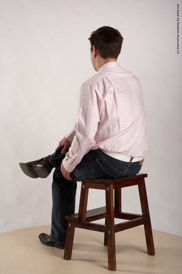 Casual Man White Sitting poses - simple Average Short Brown Sitting poses - ALL Academic