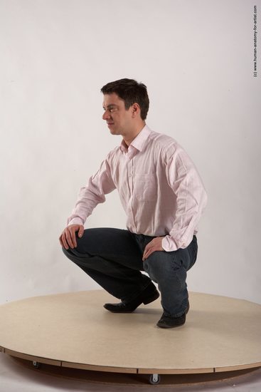 Casual Man White Standing poses - ALL Average Short Brown Standing poses - knee-bend Academic