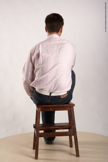 Casual Man White Sitting poses - simple Average Short Brown Sitting poses - ALL Academic