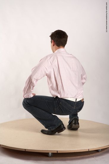 Casual Man White Standing poses - ALL Average Short Brown Standing poses - knee-bend Academic