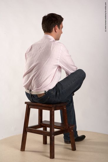 Casual Man White Sitting poses - simple Average Short Brown Sitting poses - ALL Academic