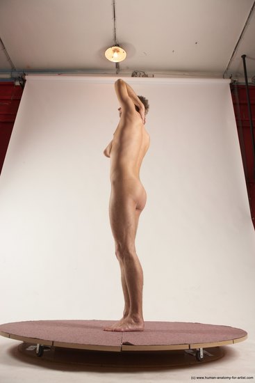 Nude Man White Standing poses - ALL Slim Short Brown Standing poses - simple Multi angles poses Realistic