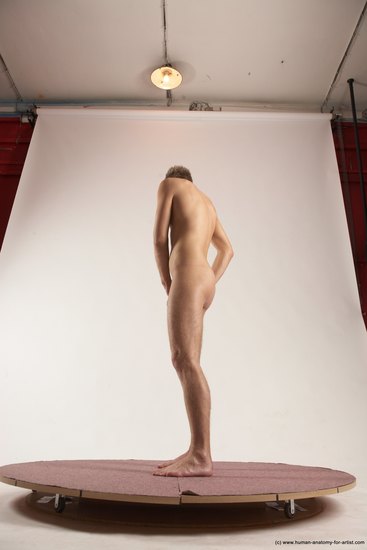 Nude Man White Standing poses - ALL Slim Short Brown Standing poses - simple Multi angles poses Realistic