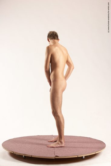 Nude Man White Standing poses - ALL Slim Short Brown Standing poses - simple Multi angles poses Realistic