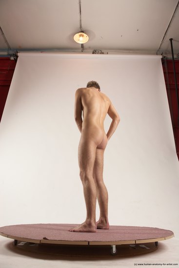 Nude Man White Standing poses - ALL Slim Short Brown Standing poses - simple Multi angles poses Realistic