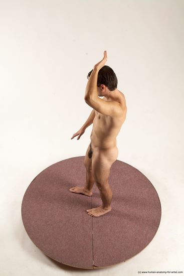 Nude Man White Standing poses - ALL Slim Short Brown Standing poses - simple Multi angles poses Realistic