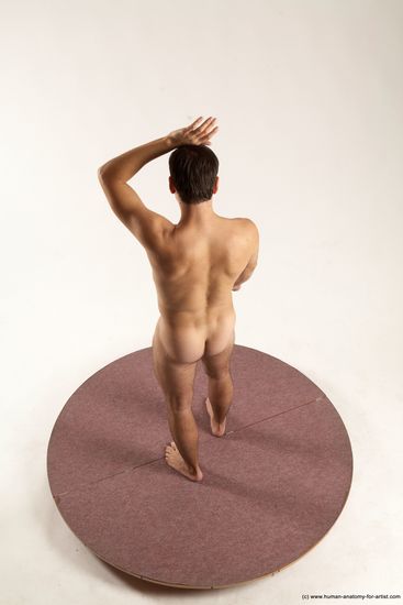 Nude Man White Standing poses - ALL Slim Short Brown Standing poses - simple Multi angles poses Realistic