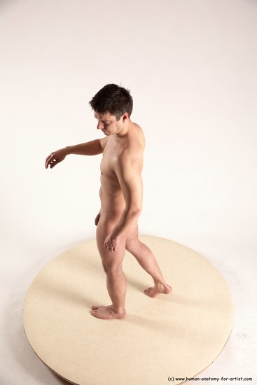 Nude Man White Standing poses - ALL Average Short Brown Standing poses - simple Multi angles poses Realistic