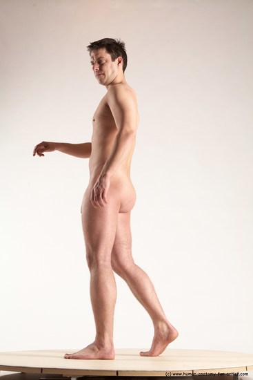 Nude Man White Standing poses - ALL Average Short Brown Standing poses - simple Multi angles poses Realistic