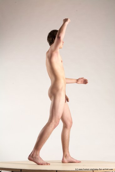 Nude Man White Standing poses - ALL Slim Short Brown Standing poses - simple Multi angles poses Realistic