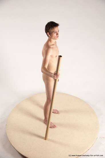 Nude Man White Standing poses - ALL Slim Short Brown Standing poses - simple Multi angles poses Realistic