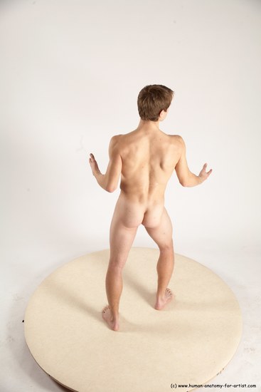 Nude Man White Standing poses - ALL Athletic Short Brown Standing poses - simple Multi angles poses Realistic