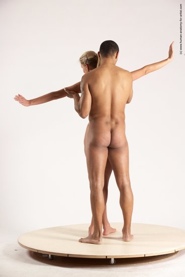 Nude Woman - Man Another Standing poses - ALL Slim Short Brown Standing poses - simple Multi angles poses Realistic