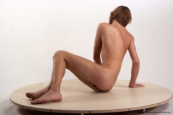 Nude Man White Standing poses - ALL Underweight Medium Brown Standing poses - simple Realistic