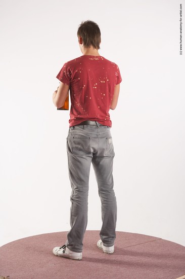 Casual Holding Man White Standing poses - ALL Slim Short Brown Standing poses - simple Academic