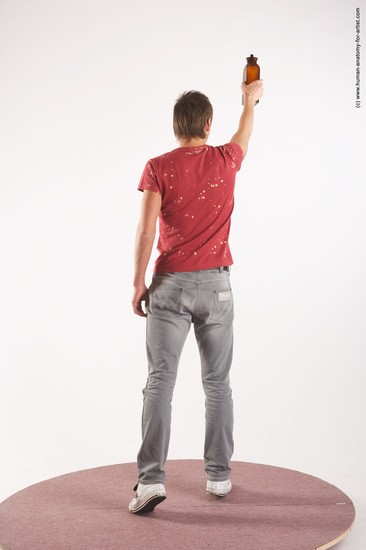 Casual Holding Man White Standing poses - ALL Slim Short Brown Standing poses - simple Academic