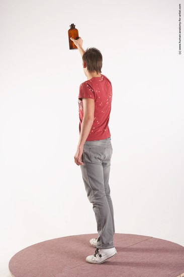 Casual Holding Man White Standing poses - ALL Slim Short Brown Standing poses - simple Academic