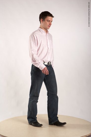 Casual Man White Standing poses - ALL Average Short Brown Standing poses - simple Academic