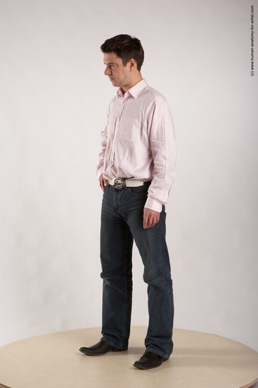 Casual Man White Standing poses - ALL Average Short Brown Standing poses - simple Academic