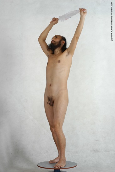 Nude Man Asian Standing poses - ALL Slim Bald Black Standing poses - simple Realistic