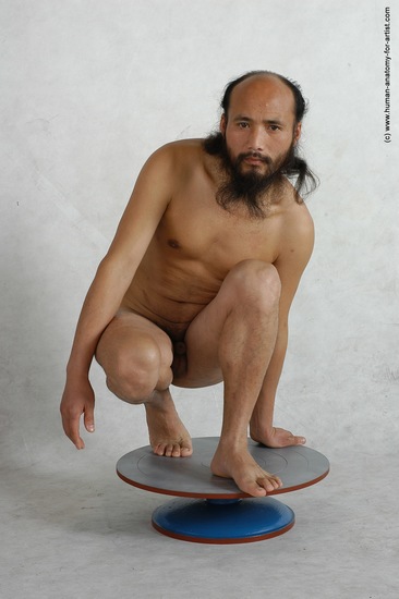 Nude Man Asian Standing poses - ALL Slim Bald Black Standing poses - simple Realistic