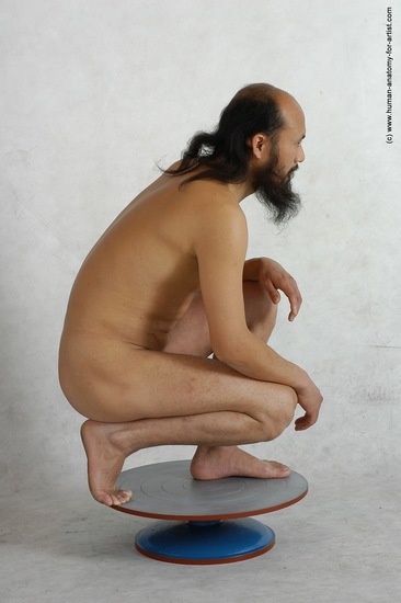 Nude Man Asian Standing poses - ALL Slim Bald Black Standing poses - simple Realistic