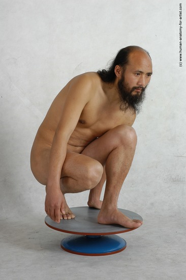 Nude Man Asian Standing poses - ALL Slim Bald Black Standing poses - simple Realistic