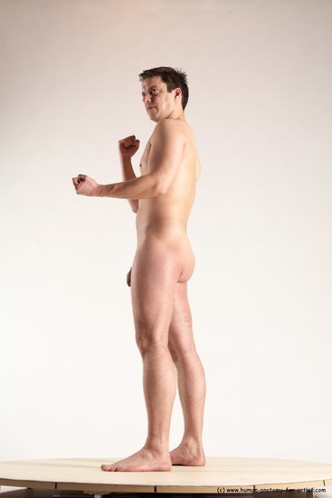 Nude Man White Standing poses - ALL Average Short Brown Standing poses - simple Multi angles poses Realistic