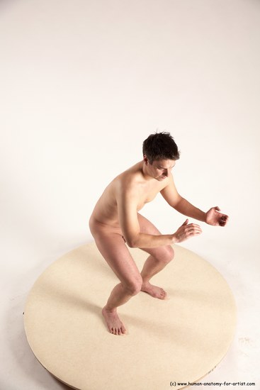 Nude Man White Standing poses - ALL Average Short Brown Standing poses - simple Multi angles poses Realistic