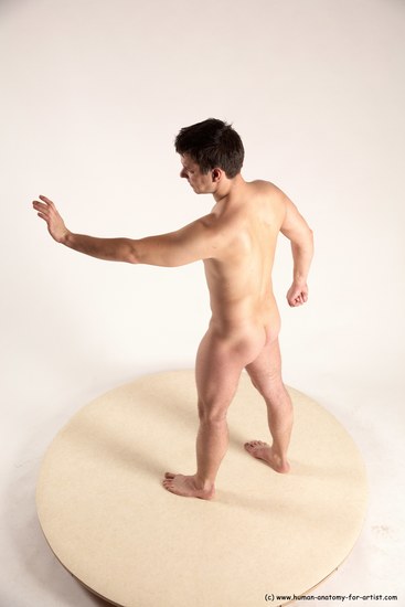 Nude Man White Standing poses - ALL Average Short Brown Standing poses - simple Multi angles poses Realistic