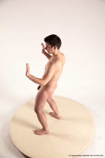 Nude Man White Standing poses - ALL Average Short Brown Standing poses - simple Multi angles poses Realistic