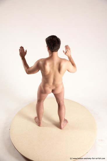 Nude Man White Standing poses - ALL Average Short Brown Standing poses - simple Multi angles poses Realistic