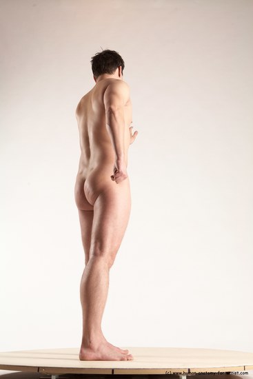 Nude Man White Standing poses - ALL Average Short Brown Standing poses - simple Multi angles poses Realistic