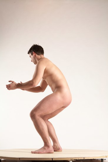 Nude Man White Standing poses - ALL Average Short Brown Standing poses - simple Multi angles poses Realistic